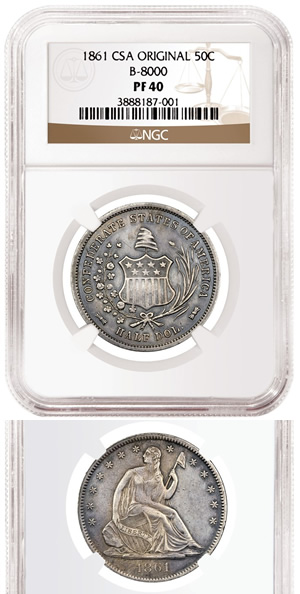Click to See if There's a Larger Image! NGC-Certifies-Kendall-1861-Confederate-Half-Dollar-PF-40