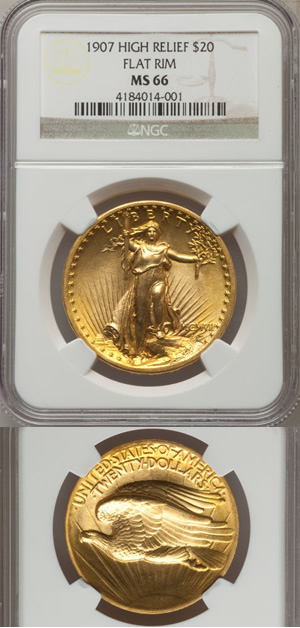 1907-Flat-Rim-$20-Brings-$64,625-To-Lead-$10-Million-Auction