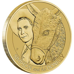 Simpson,-The-Man-With-The-Donkey-�--Gallipoli-2015-Stamp-&-Coin-Cover