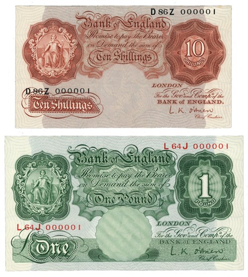 Number-One-For-Bank-Of-England-Notes---Spink-Offers-Unique-First-Serial-Numbers