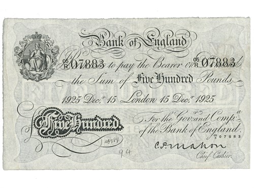 Number-One-For-Bank-Of-England-Notes---Spink-Offers-Unique-First-Serial-Numbers
