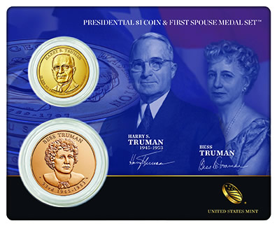 US-Mint-Opens-Sales-For-Presidential-$1-Coin-&-First-Spouse-Medal-Set-Harry-Truman-On-April-29