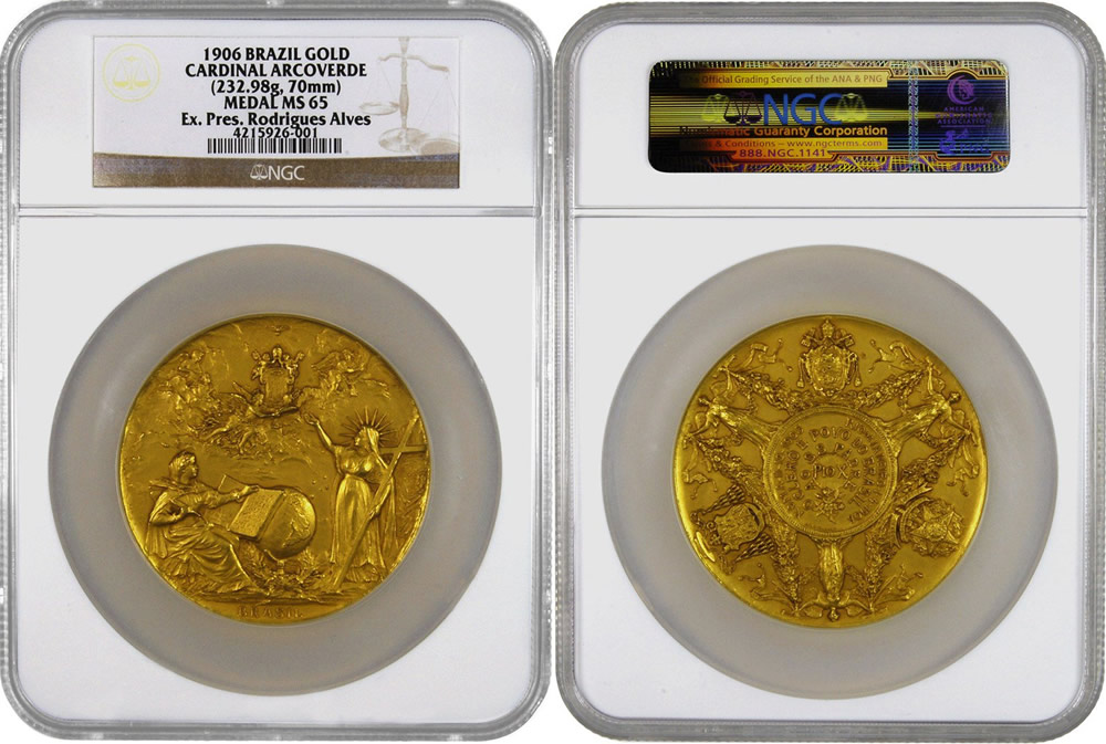 NGC-Certifies-Rare-Gold-Medal-Presented-To-Brazilian-President-Alves