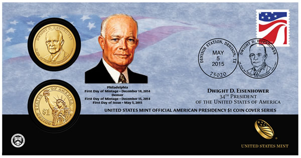 United-States-Mint-Releases-Eisenhower-$1-Coin-Cover-On-May-5