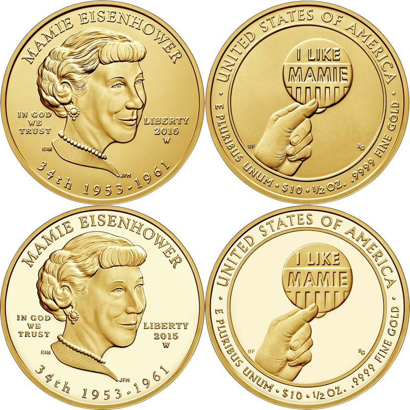 United-States-Mint-Begins-Sales-Of-Mamie-Eisenhower-First-Spouse-Gold-Coins-On-May-7