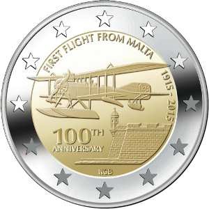 Malta-�2-Commemorative-Coin-Honors-Centennial-Of-First-Flight