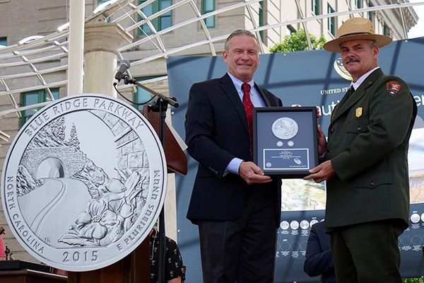 Inside-The-US-Mint:-US-Mint-Launches-Blue-Ridge-Parkway-Quarter-In-Ashville,-NC