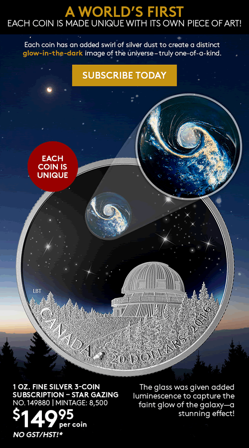 2016-1-Oz.-Fine-Silver-3-Coin-Subscription---Star-Gazing---Mintage:-8,500