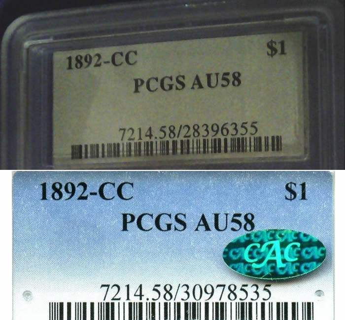 Fake-1892-CC-Morgan-In-Fake-PCGS-Holder,-Listed-On-Ebay.