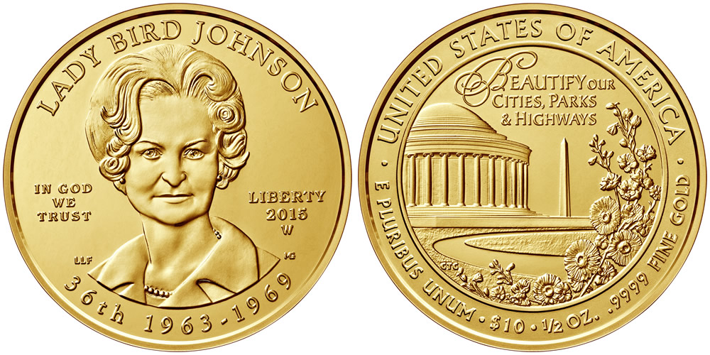 United-States-Mint-Opens-Sales-For-Lady-Bird-Johnson-First-Spouse-Gold-Coins-On-Aug.-27