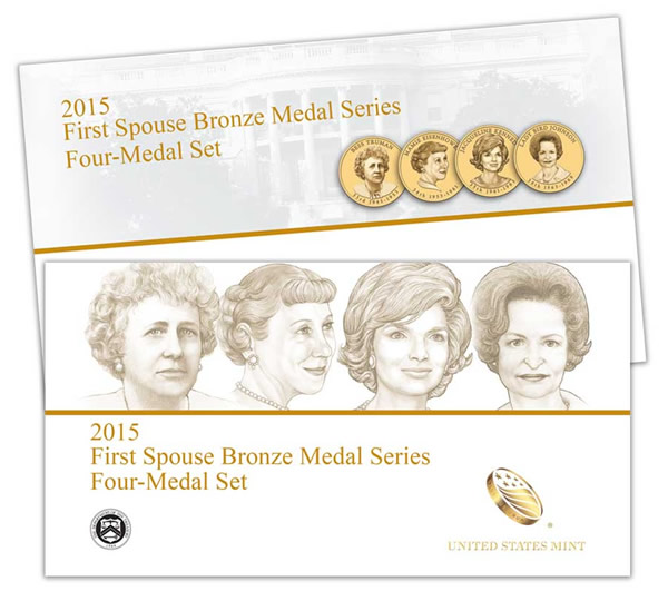 2015-First-Spouse-Bronze-Medal-Series-Four-Medal-Set-Available-On-Sept.-21