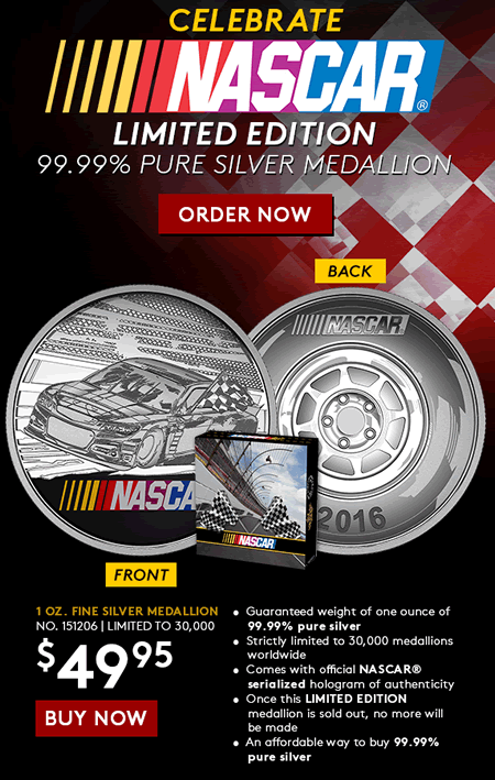 RCM-New-Releases:-2016-NASCAR®-1-Ounce-Fine-Silver-Medallion