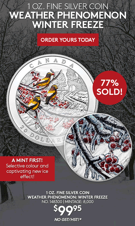 RCM-Sellout-Alert---77%-Sold!-1-Oz.-Silver-Coin---Weather-Phenomenon:-Winter-Freeze