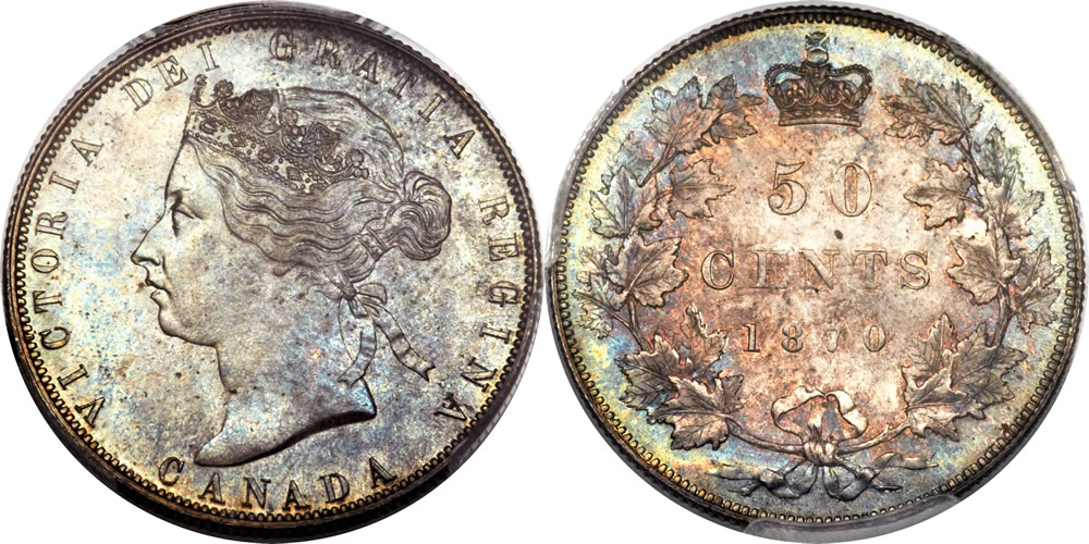 A-World-Of-Money:-Monumental-Canadian-1870-50-Cents