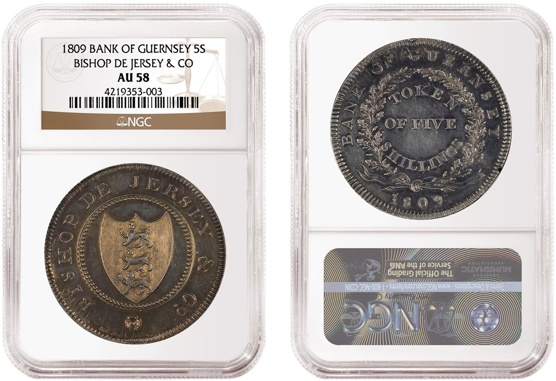 NGC-Certifies-Extremely-Rare-1809-Bank-Of-Guernsey-5-Shilling