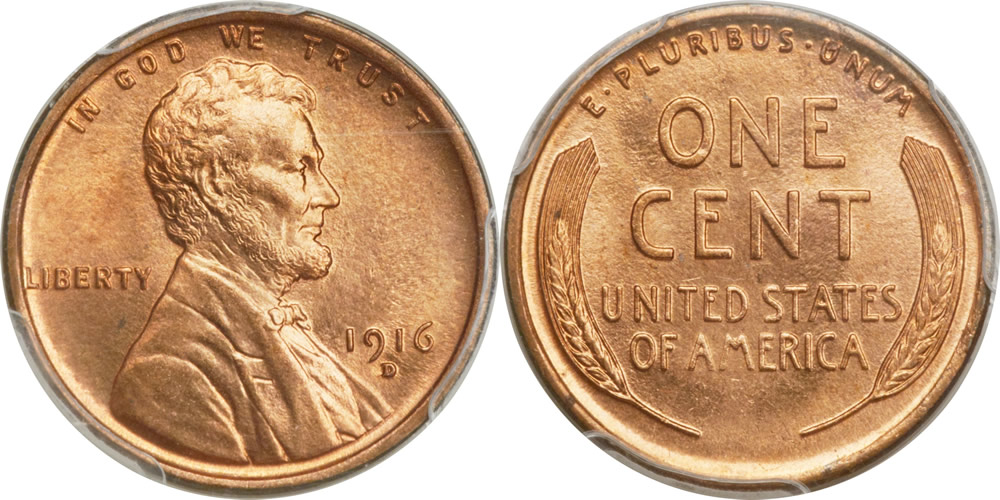 Seldom-Seen-Selections:-Unsurpassed-Superb-Gem-1916-D-Lincoln-Cent
