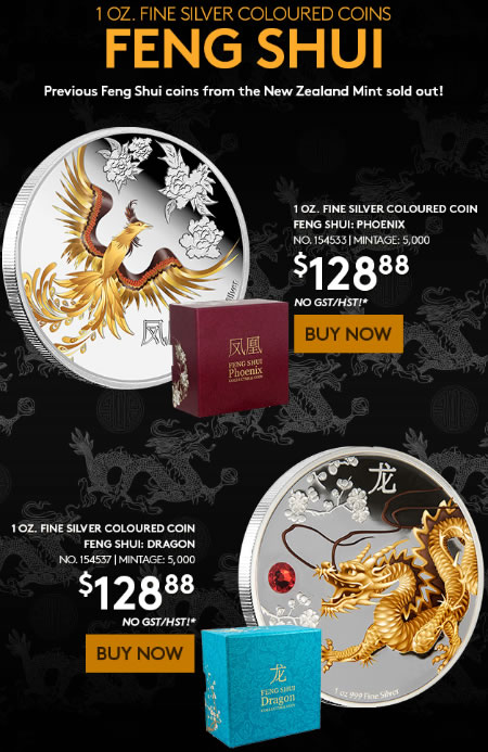 New-Release:-2015-1-Oz.-Fine-Silver-Coloured-Coin-–-Feng-Shui:-Phoenix