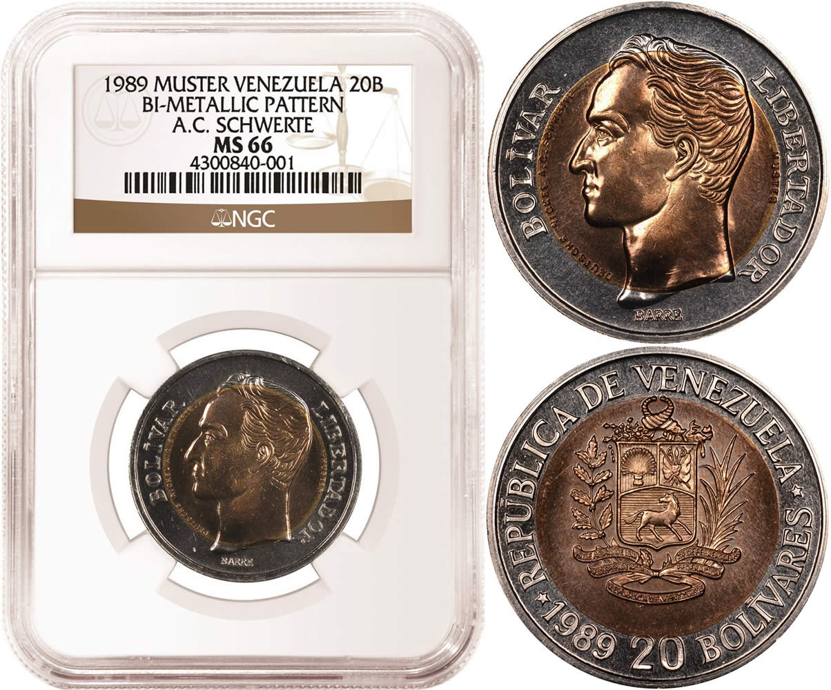 NGC-Certifies-Rare-Modern-Bimetallic-20-Bolivares-Venezuelan-Pattern