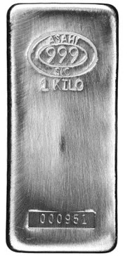 1-Kilo-Asahi-Silver-Bar-Serials-#1-1000-Just-$1.39/Oz-Over-Spot!