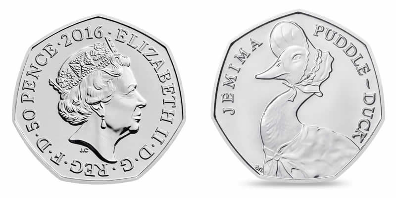 New-Beatrix-Potter-50p-Coins:-Squirrel-Nutkin,-Mrs-Tiggy-Winkle,-Jemima-Puddle-Duck