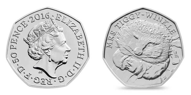 New-Beatrix-Potter-50p-Coins:-Squirrel-Nutkin,-Mrs-Tiggy-Winkle,-Jemima-Puddle-Duck