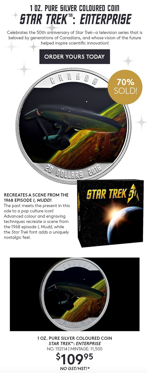Sellout-Alert:-2016-Pure-Silver-Coloured-Coin-�-Star-Trek�:-Enterprise---70%-Gone!