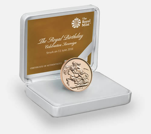 Royal-Mint-New-Release:-Queen's-90th-Birthday-Celebration-Sovereign-Struck-On-11th-June-2016