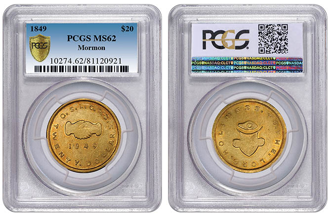 PCGS-Grades-Finest-Known-Mormon-$20-Discovery-Coin---David-Hall-&-Larry-Goldberg