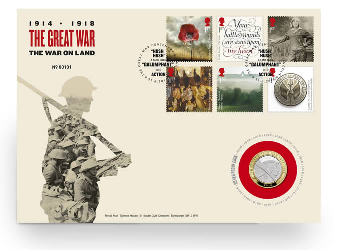 Royal-Mint-New-Releases:-The-Great-War-Bu,-Silver,-And-Gold-PNCs-Stamp-And-Coin-Sets