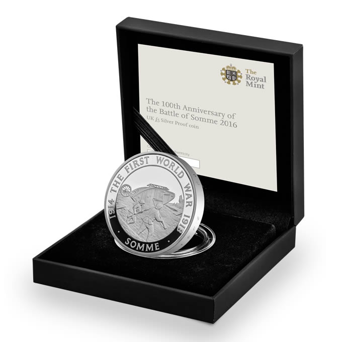 New-Release:-100th-Anniversary-Of-The-Battle-Of-Somme-2016-UK-�5-Silver-Proof-Coin