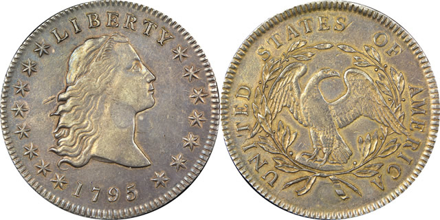 First-Known-Dual-Plugged-Silver-Dollar-Certified-By-NGC---1795-Flowing-Hair-Dollar