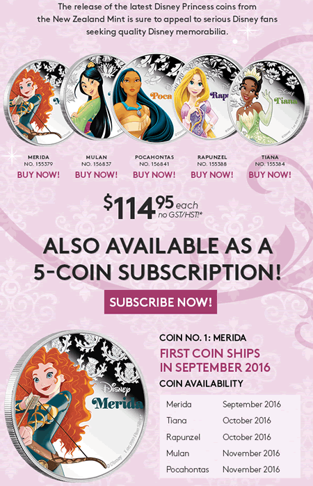 RCM-New-Release:-Disney-Princess-Coins-Collection-From-The-New-Zealand-Mint