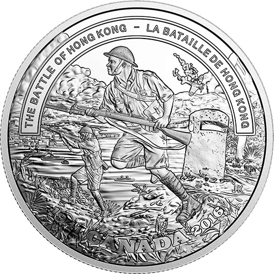 RCM-New-Release:-2016-1-Oz.-Pure-Silver-Coin---Second-World-War-Battlefront-The-Battle-Of-Hong-Kong