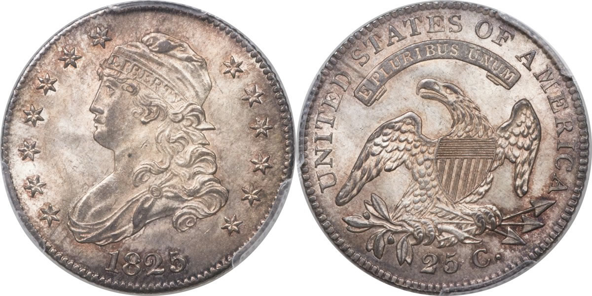 Seldom-Seen-Selections:-Premium-Gem-1825/4/2-Capped-Bust-Quarter
