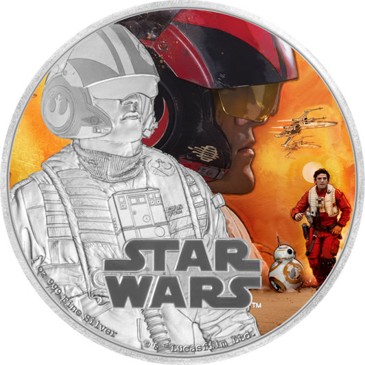 RCM-New-Releases:-Star-Wars-Force-Awakens-Silver-Coins:-Poe-Dameron,-Finn,-And-BB-8