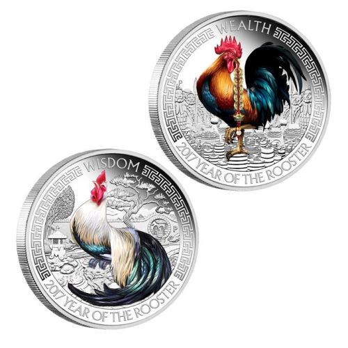 Perth-Mint-New-Release:-Lunar-Good-Fortune-Series-�-Wealth-And-Wisdom-2017-Silver-Proof-Two-Coin-Set