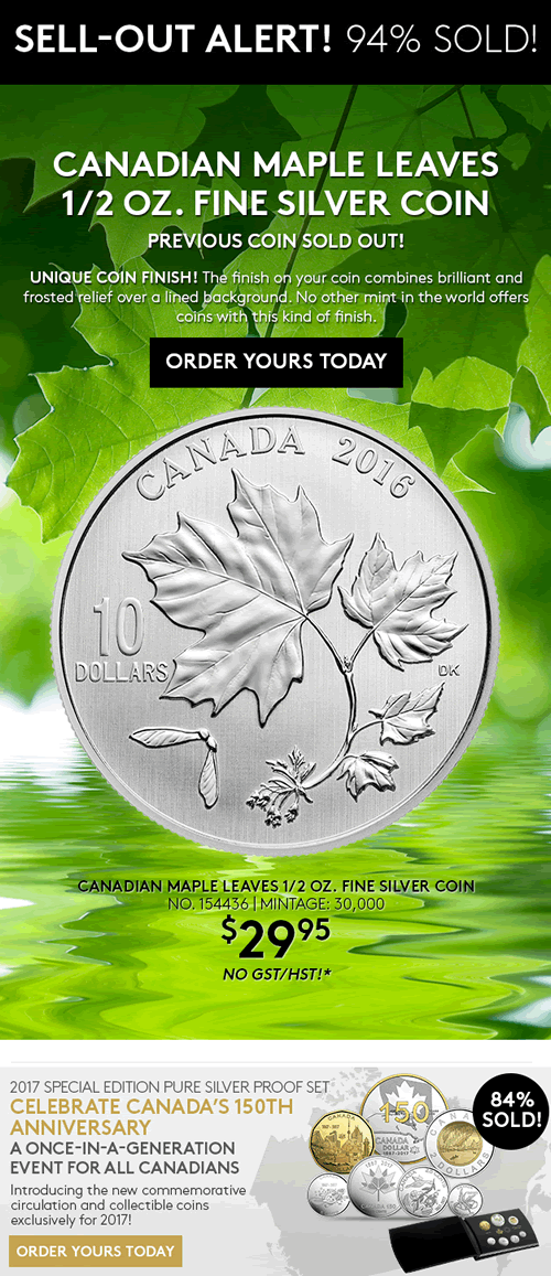 2017-Special-Edition-Pure-Silver-Proof-Set-And-2016-Canadian-Maple-Leaves-Close-To-Sellout