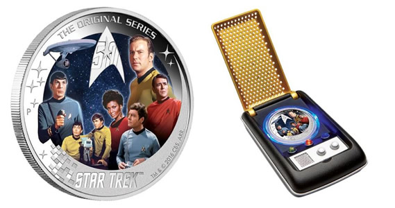 Perth-Mint-New-Release:-Star-Trek:-Uss-Enterprise-Ncc-1701-Crew-2016-2oz-Silver-Proof-Coin---Video
