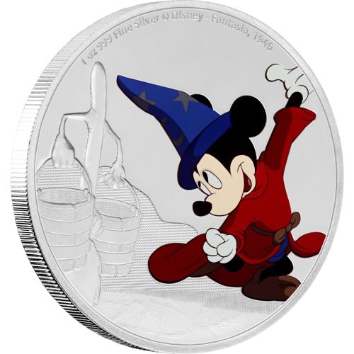 Two-New-Mickey-Through-The-Ages---Fantasia-2017-Gold-And-Silver-Coins