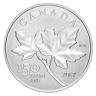 RCM-New-Releases:-2017-Canadian-Maple-Leaves-1/2-Oz.-Pure-Silver-Coin