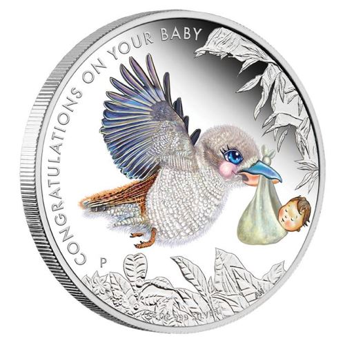 Perth-Mint-New-Release:-Newborn-Baby-2017-1/2oz-Silver-Proof-Coin-In-Card