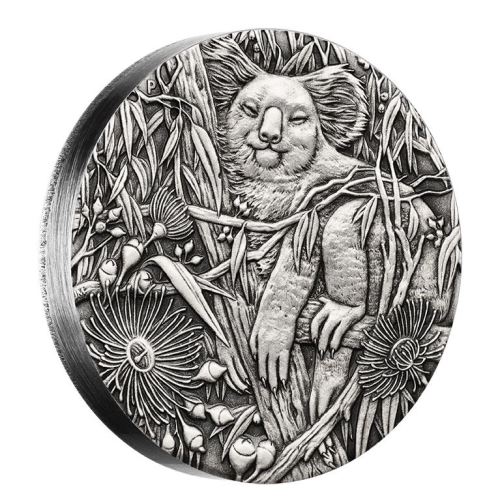 Perth-Mint-New-Release:-2017-Australian-Koala-2oz-Silver-High-Relief-Antiqued-Coin