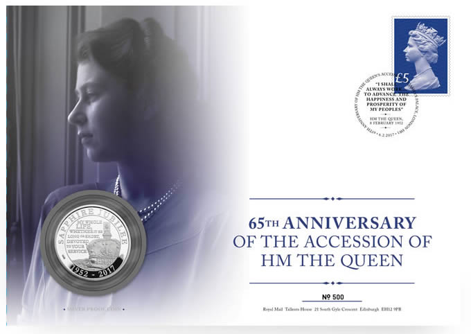 Royal-Mint-New-Release:--The-Queen's-Sapphire-Jubilee-2017-�5-Silver-Proof-Coin-Cover