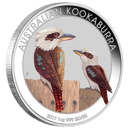 Perth-Mint-New-Release:-2017-Australian-Kookaburra-1-Oz-Silver-Coloured-Coin