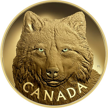 RCM-New-Releases:-2017-Pure-Gold-One-Kilogram-Coin-�-In-The-Eyes-Of-The-Timber-Wolf
