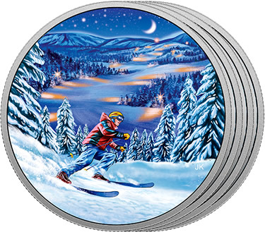 RCM-New-Releases:-2017-Great-Canadian-Outdoors-�-Pure-Silver-Glow-In-The-Dark-4-Coin-Subscription
