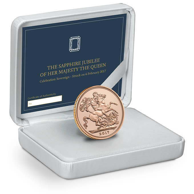 Royal-Mint-New-Release:--The-Queens-Sapphire-Jubilee-2017-Strike-On-The-Day-Sovereign