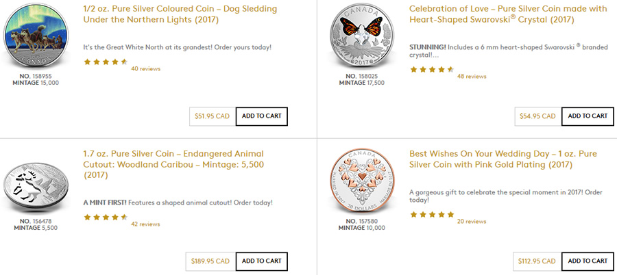 Royal-Canadian-Mint-Top-Customer-Rated-Coins-For-3/1/2017