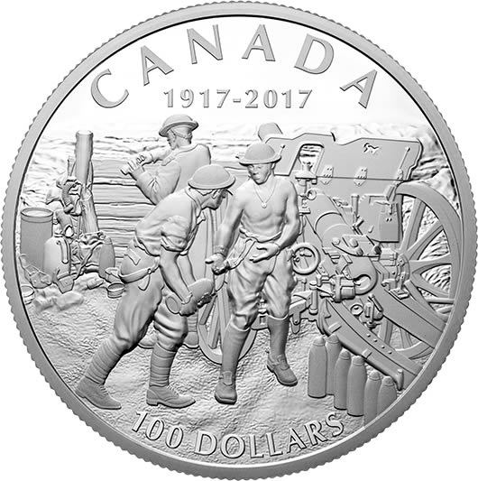 RCM-New-Release:-2017-10-Oz.-Pure-Silver-Coin---Vimy-Ridge
