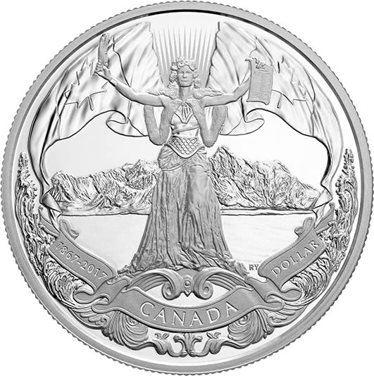RCM-New-Release:-2017-Proof-Pure-Silver-Dollar---150th-Anniversary-Of-Canadian-Confederation